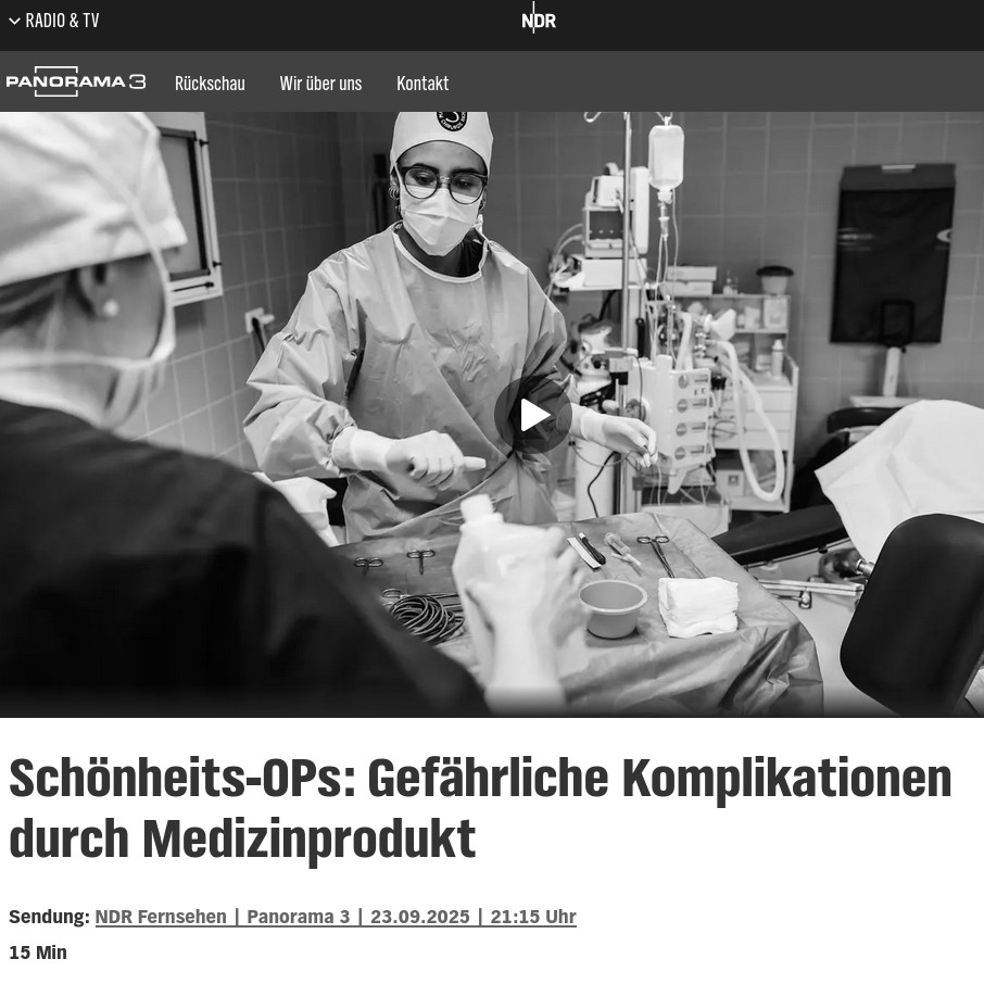 Screenshot Panorama 3, NDR: Ein Mediziner in einem OP-Saal.